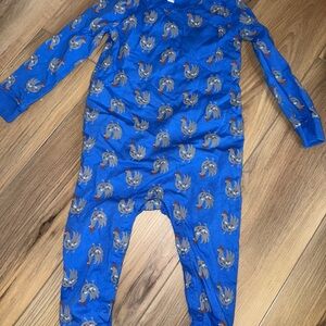 Kids Blue One Piece with Cartoon Print